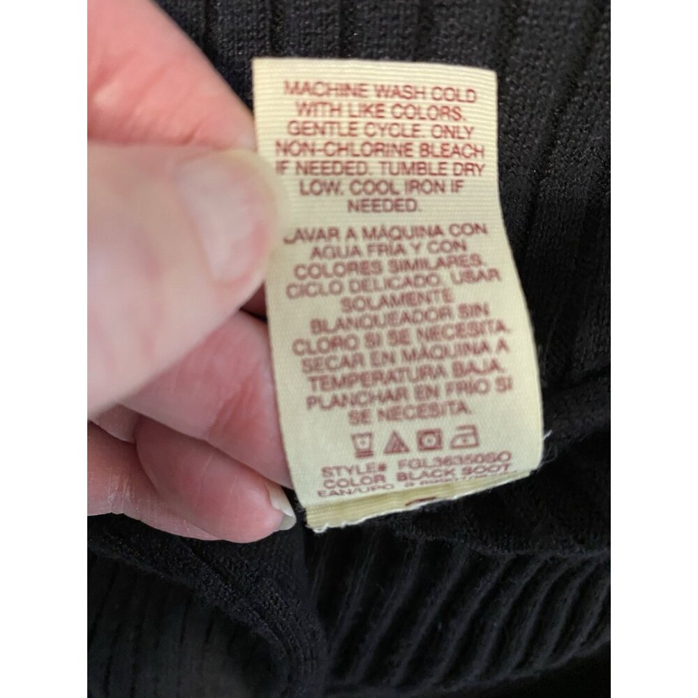 Faded Glory Womens XL (16/18) Sweater Button Down Thigh Length Black Runs Small - Picture 5 of 9